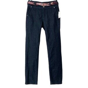 Anthropologie Pilcro & the Letterpress Size 25 Scarf Waist Dark Wash Jeans
